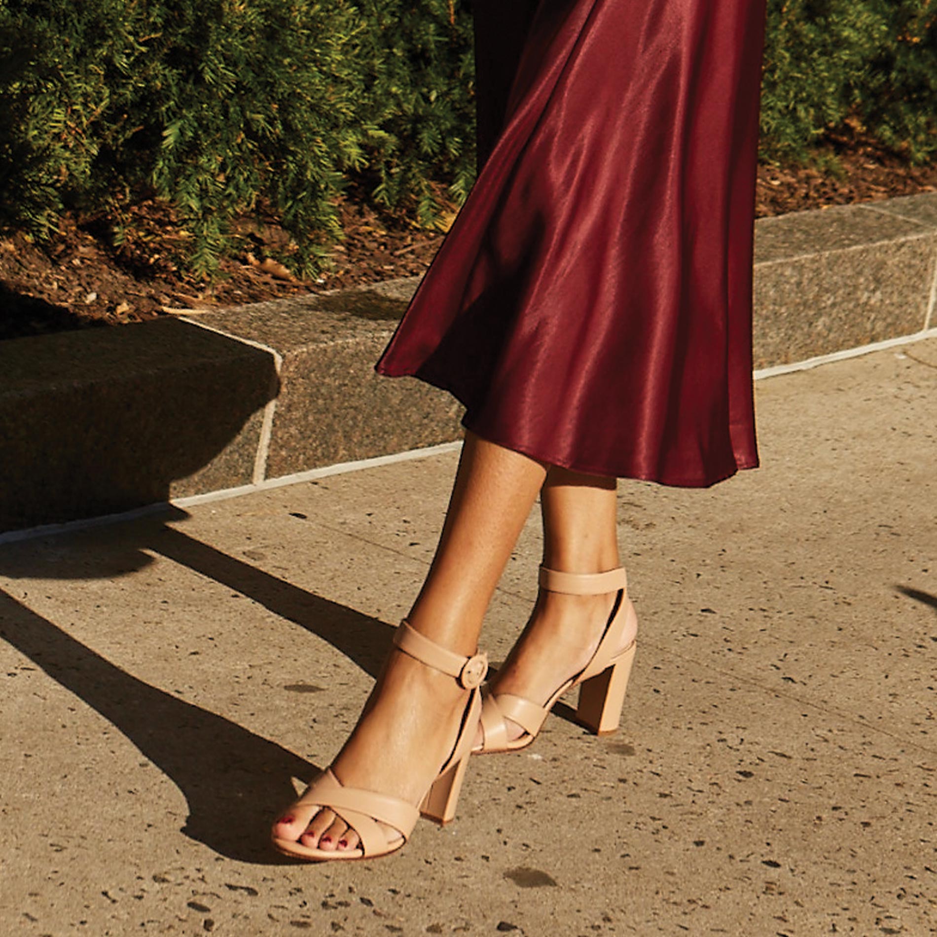 The Uptown Sandal - Almond Suede