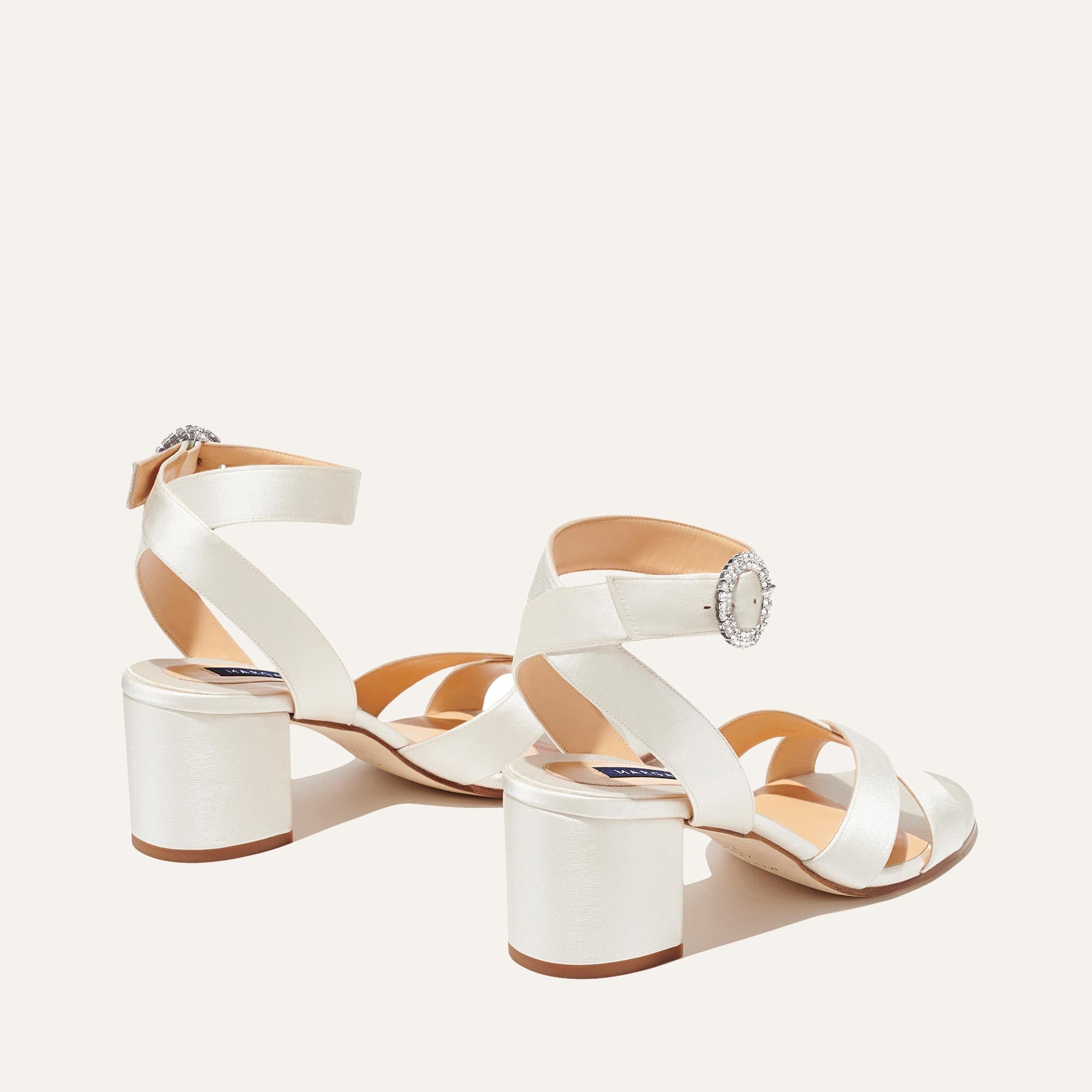 The City Sandal - Ivory Satin