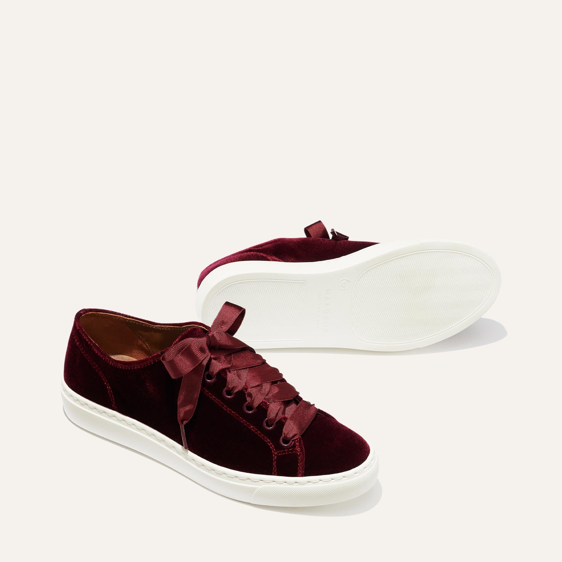 The Velvet Sneaker - Burgundy