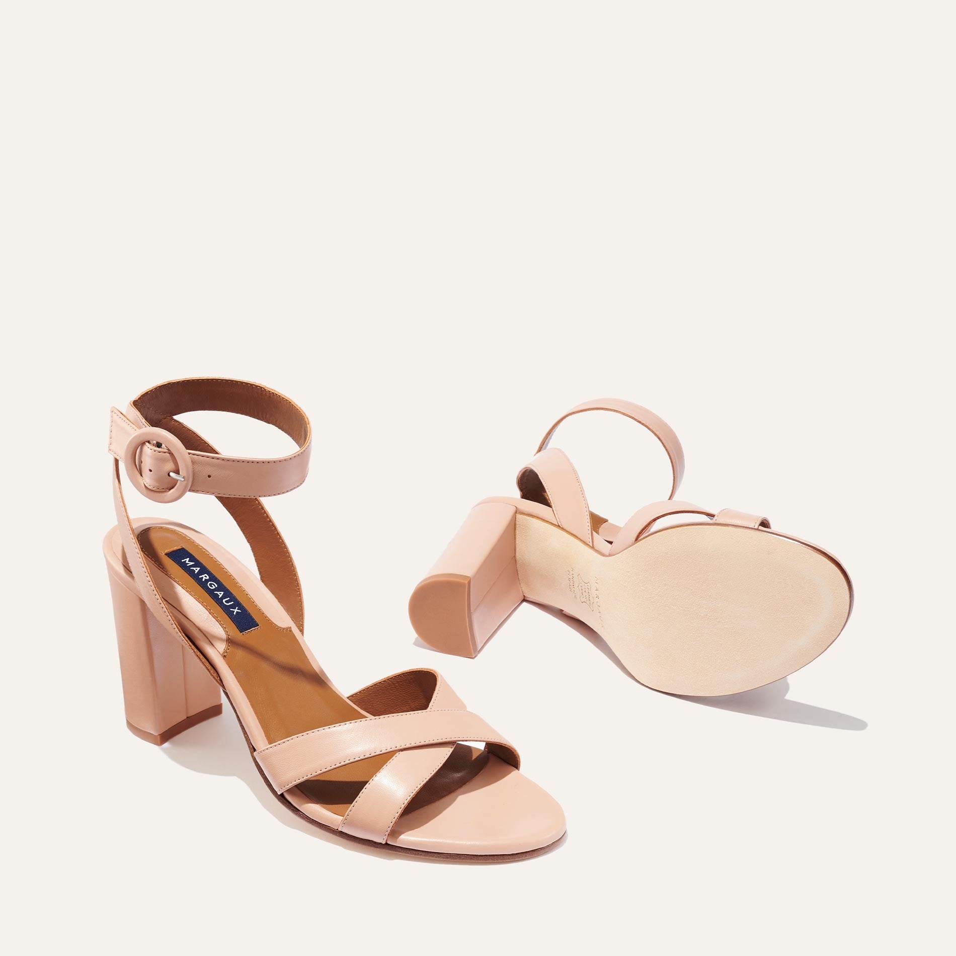 The Uptown Sandal - Rose Nappa