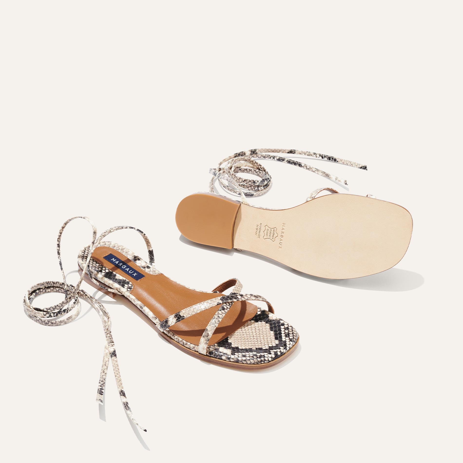 The Wrap Sandal - Python Embossed