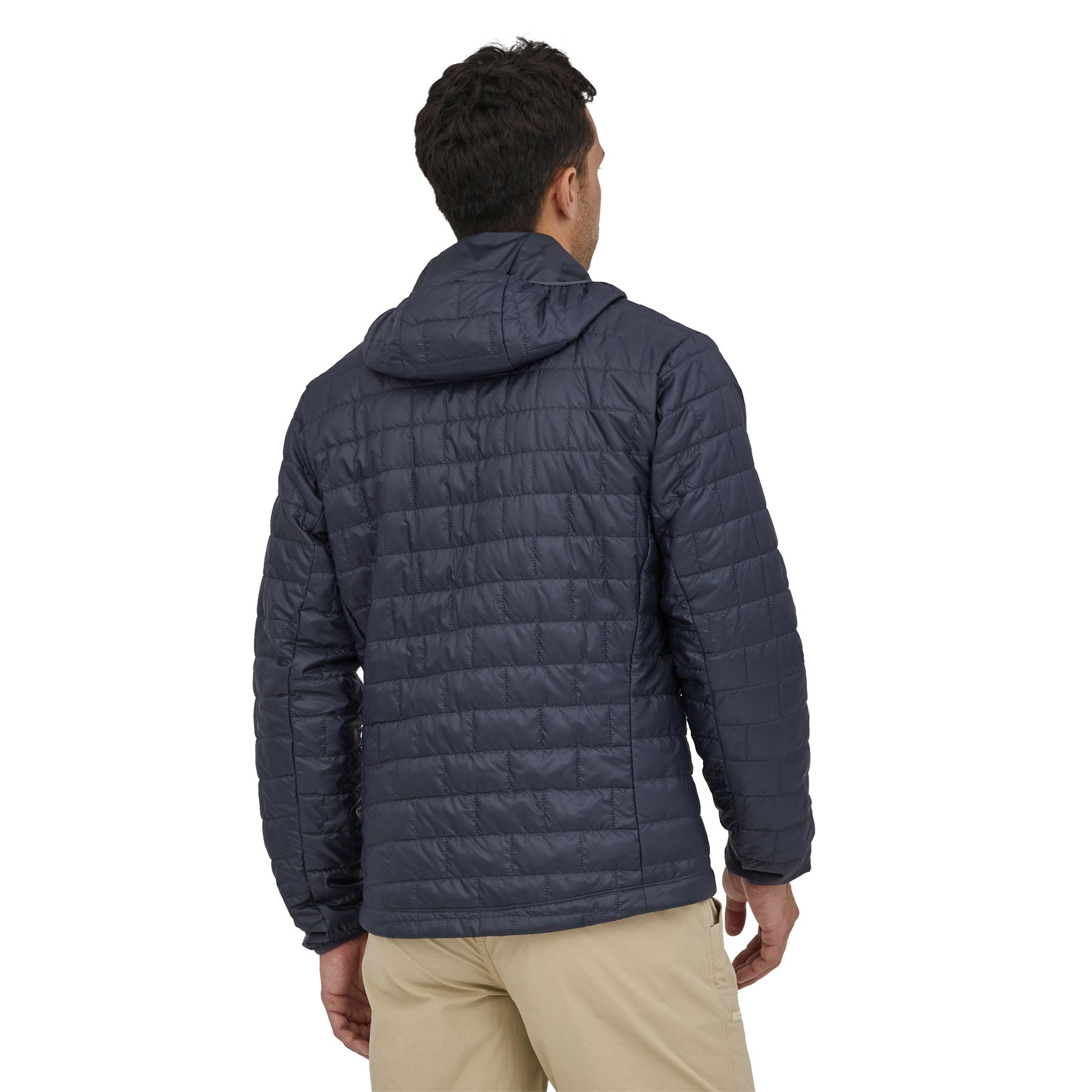 Patagonia M's Nano Puff Fitz Roy Trout Hoody - Smolder Blue - Iron