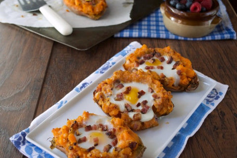 Twice baked sweet potatoes on the Best Day Ever blog.