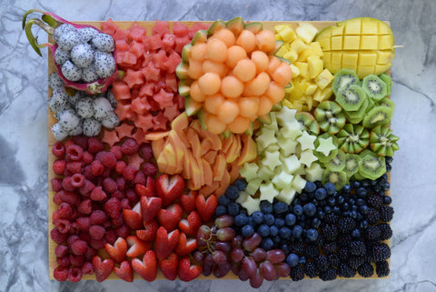 Rainbow inspired fruit salad on the Best Day Ever blog.