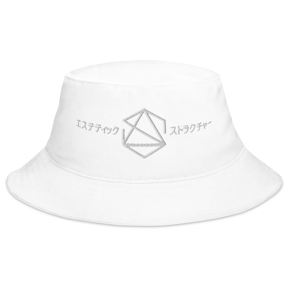 white aesthetic bucket hat