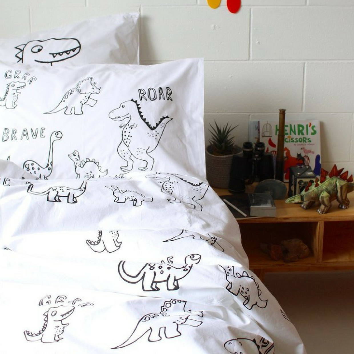 dinosaur single duvet set