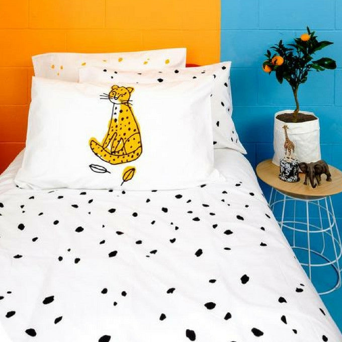 Cheetah Spot Duvet Cover King Single Nz Childrens Interiors