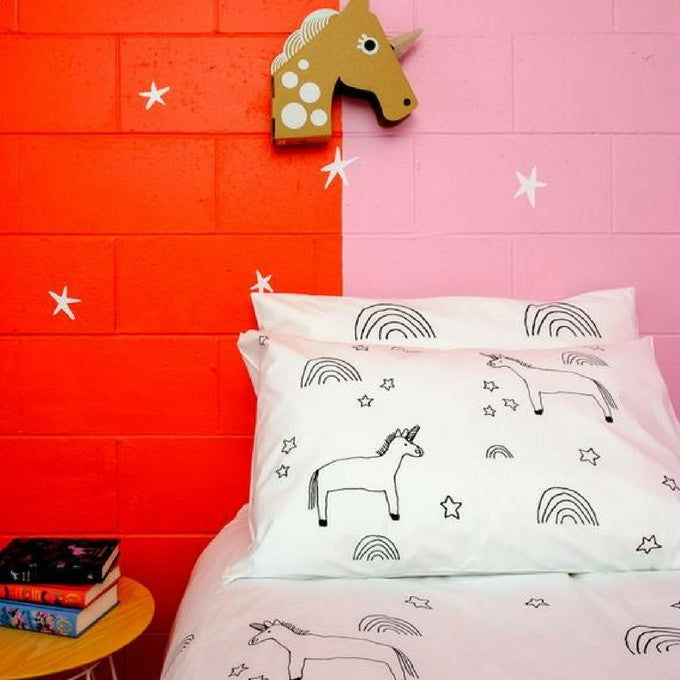 Unicorn Rainbow Duvet Cover Single Nz Childrens Interiors