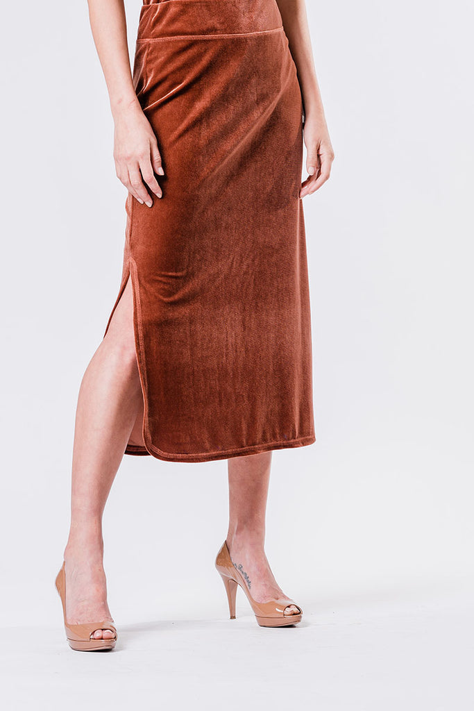 velvet shelby skirt
