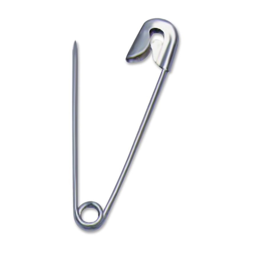 Prym 2 inch Safety Pins, Silver, 12 pc