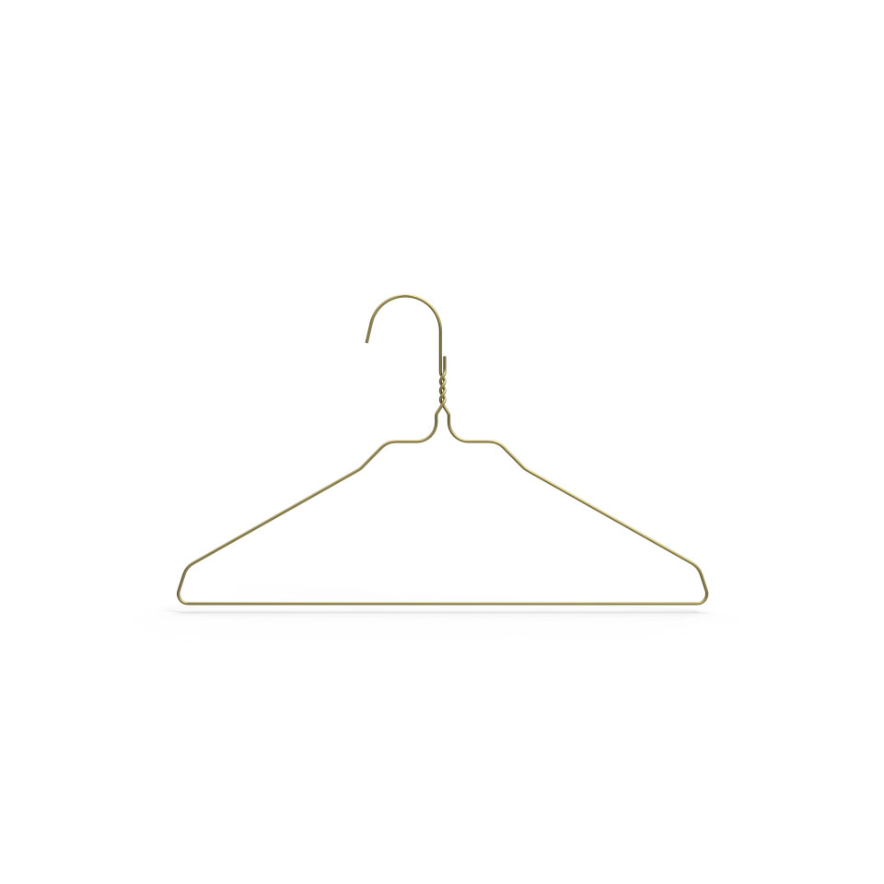 Commercial Grade Metal Suit Hangers - 16 Length/ 13 Gauge - 500/Box - Gold