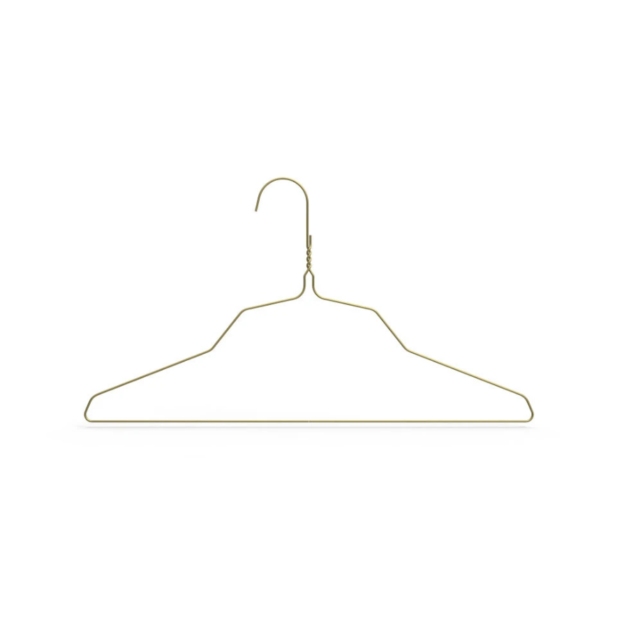 Commercial Grade Metal Suit Hangers - 16 Length/ 13 Gauge - 500/Box - Gold  - Cleaner's Supply