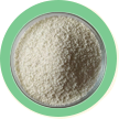 A bowl filled with white granulated powder.