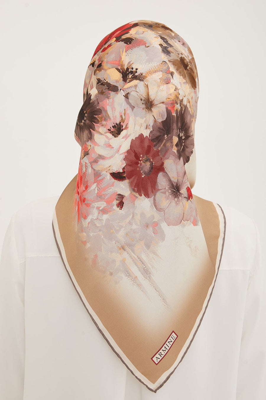 Armine Estella Floral Silk Scarf #9 Silk Hijabs,Armine Armine 