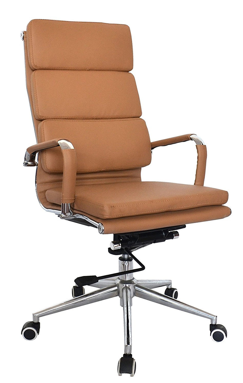 Classic Replica Camel High Back Office Chair (Set of 2) - Vegan Leathe