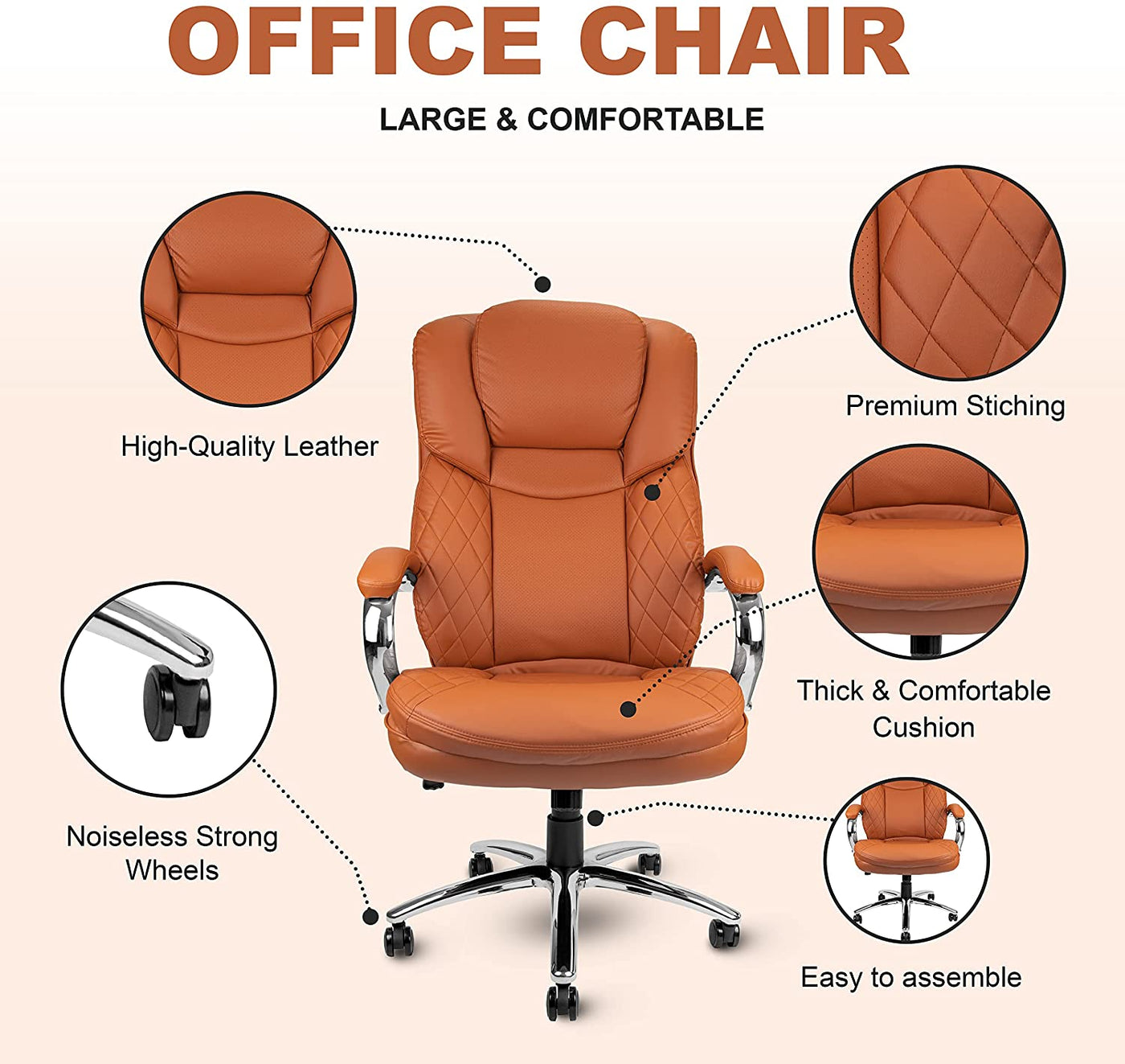 large comfortable desk chair