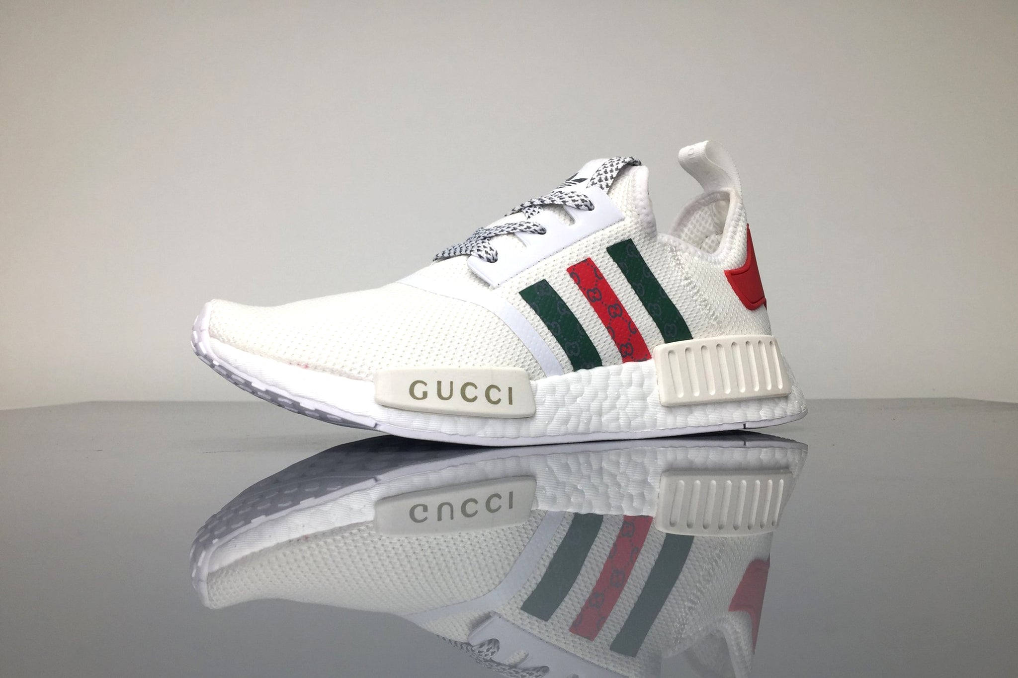 white gucci adidas