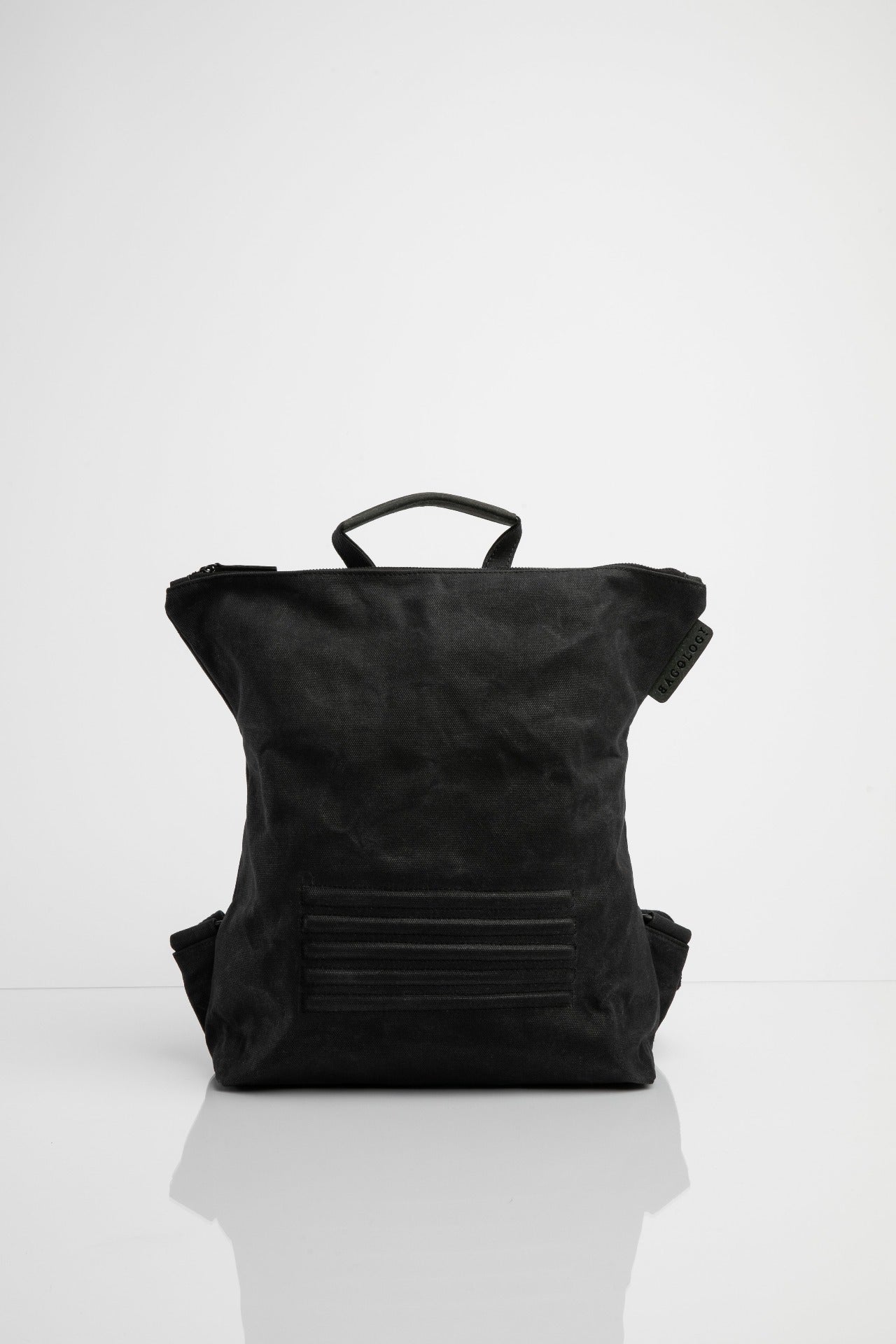 Brockley vintage black heavy waxed cotton backpack – BAGOLOGY