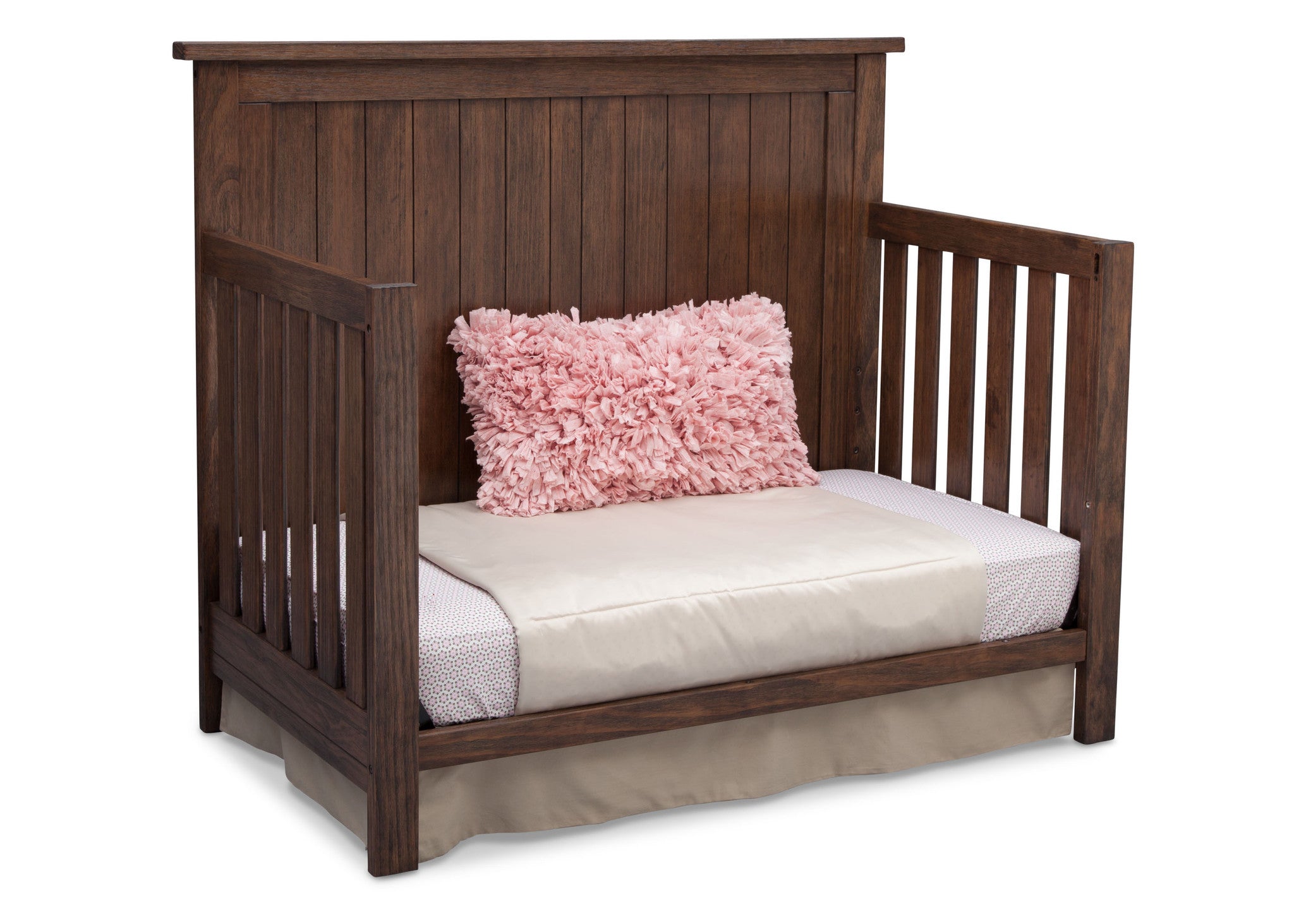 rustic oak crib