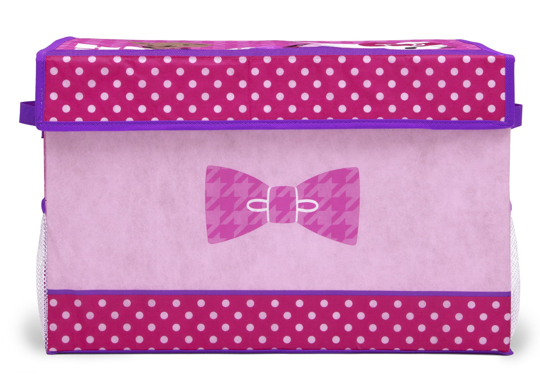 pink fabric toy box