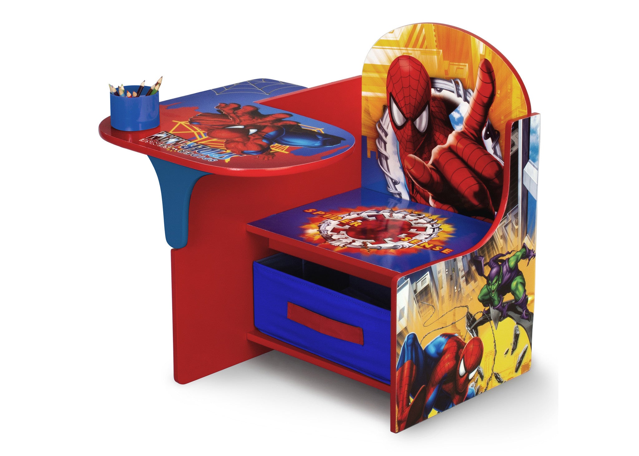 spiderman chair desk with storage bin  deltaplayground