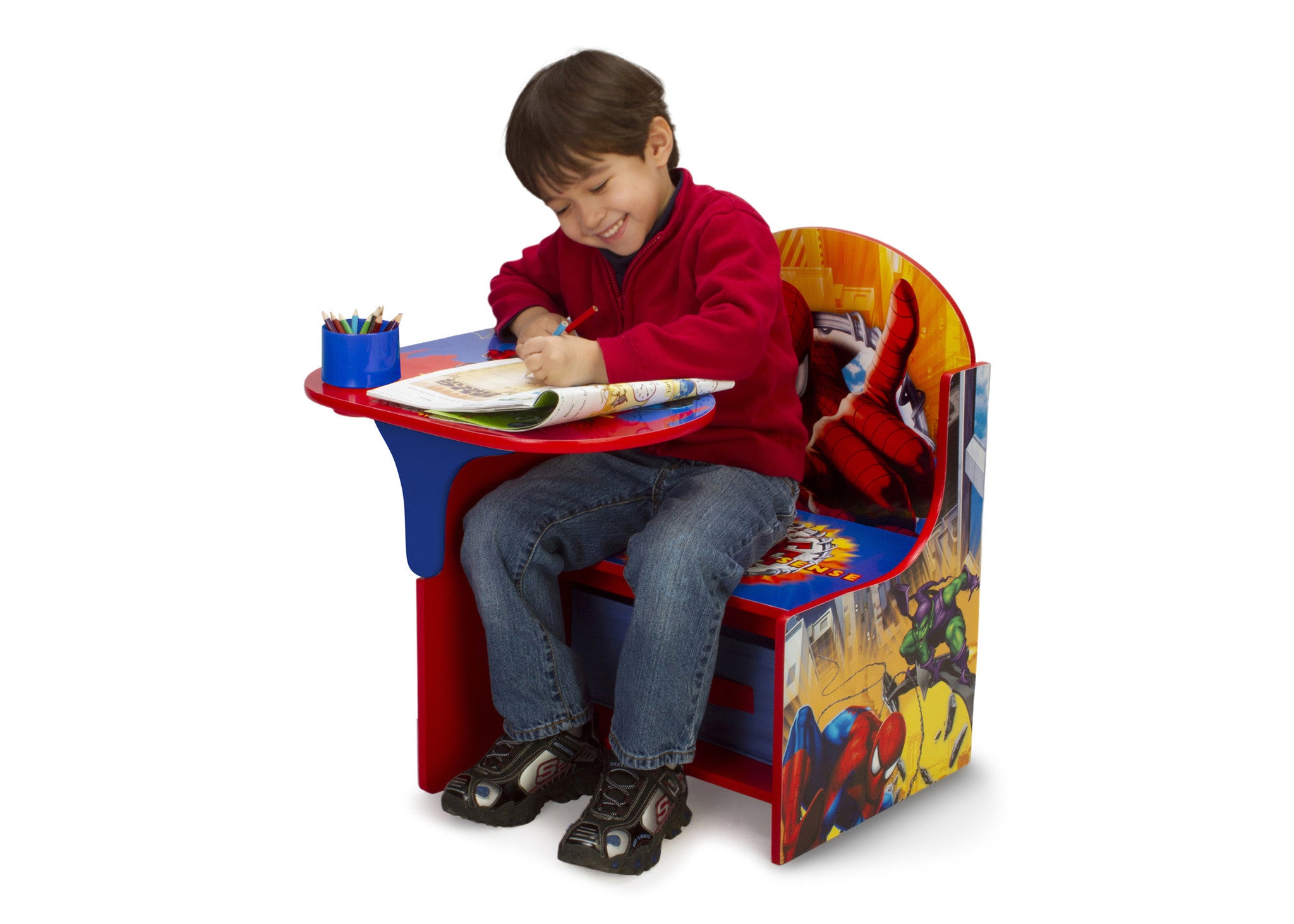 Spider-Man Chair Desk with Storage Bin | deltaplayground