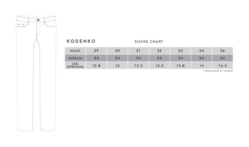 Off White Jeans Size Chart