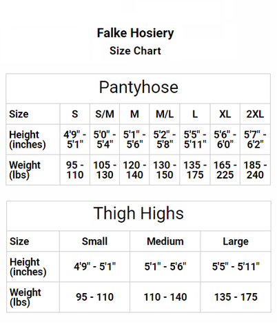 Falke Size Chart – Elegant Up