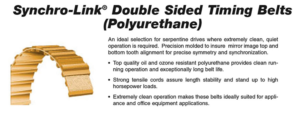 140DXL037U  Synchro-Link Double Sided Trapezoidal (Polyurethane)