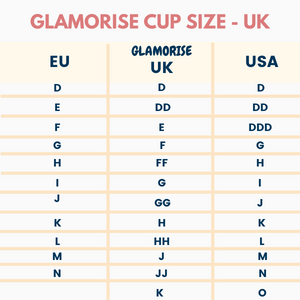Glamorise Bra Cup Size Chart