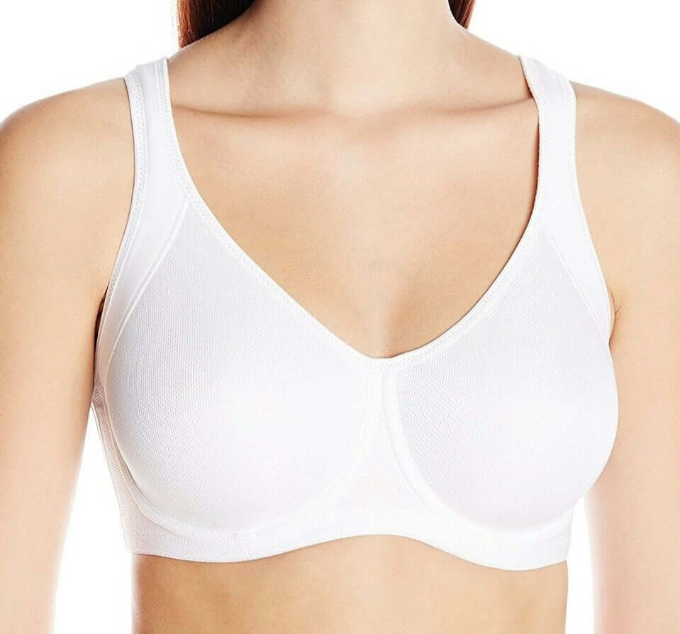 Anita Momentum, a great, hard working sports bra. Color white. Style 5519.