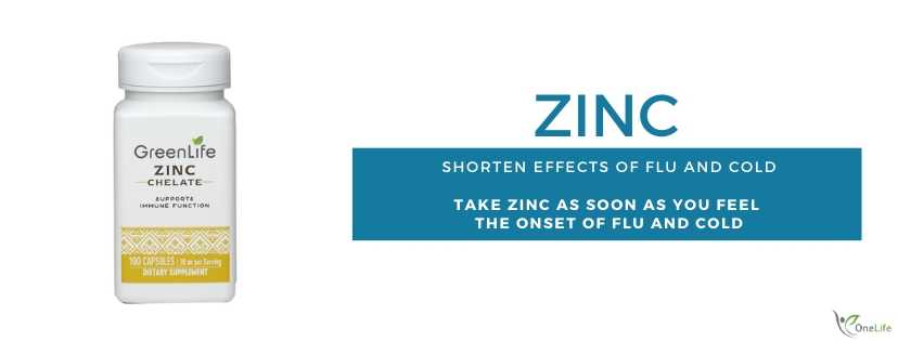 flu treatment with zinc