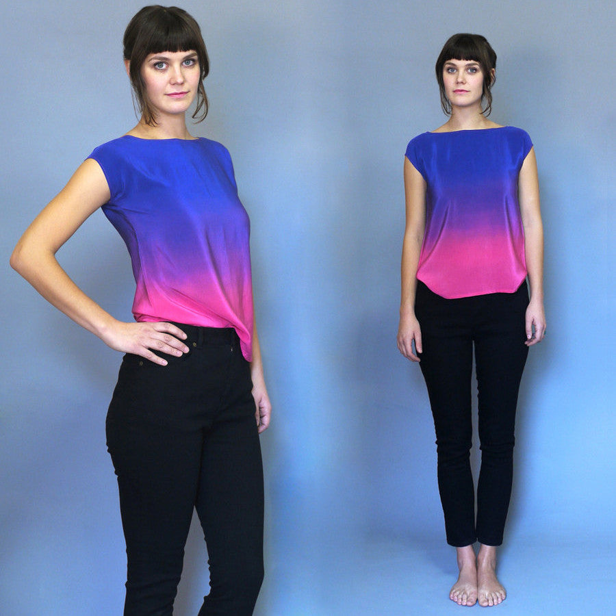 ROTHKO ONE.  ombre silk top