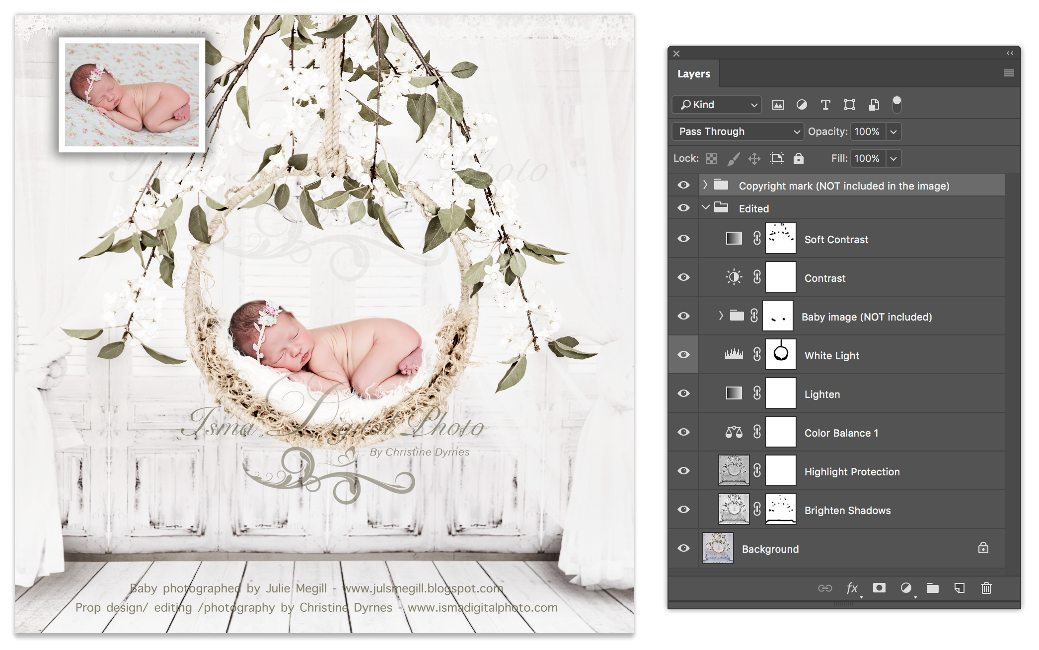 Digital backdrop /Props for Newborn /baby photography - High resolution digital backdrop /background - One JPG and one PSD file with layers