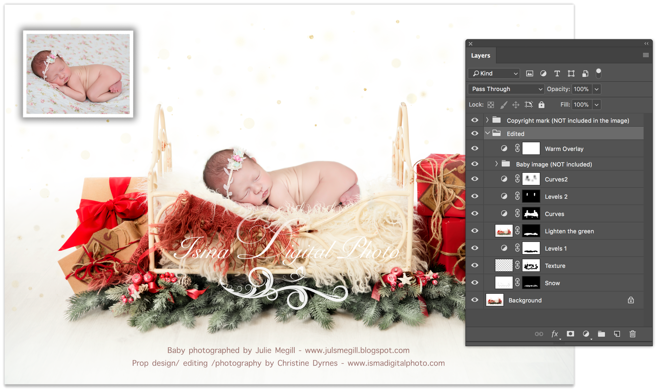 Digital Backdrop /Props for Newborn /baby photography - High resolution digital backdrop /background - one JPG and one PSD file with layers