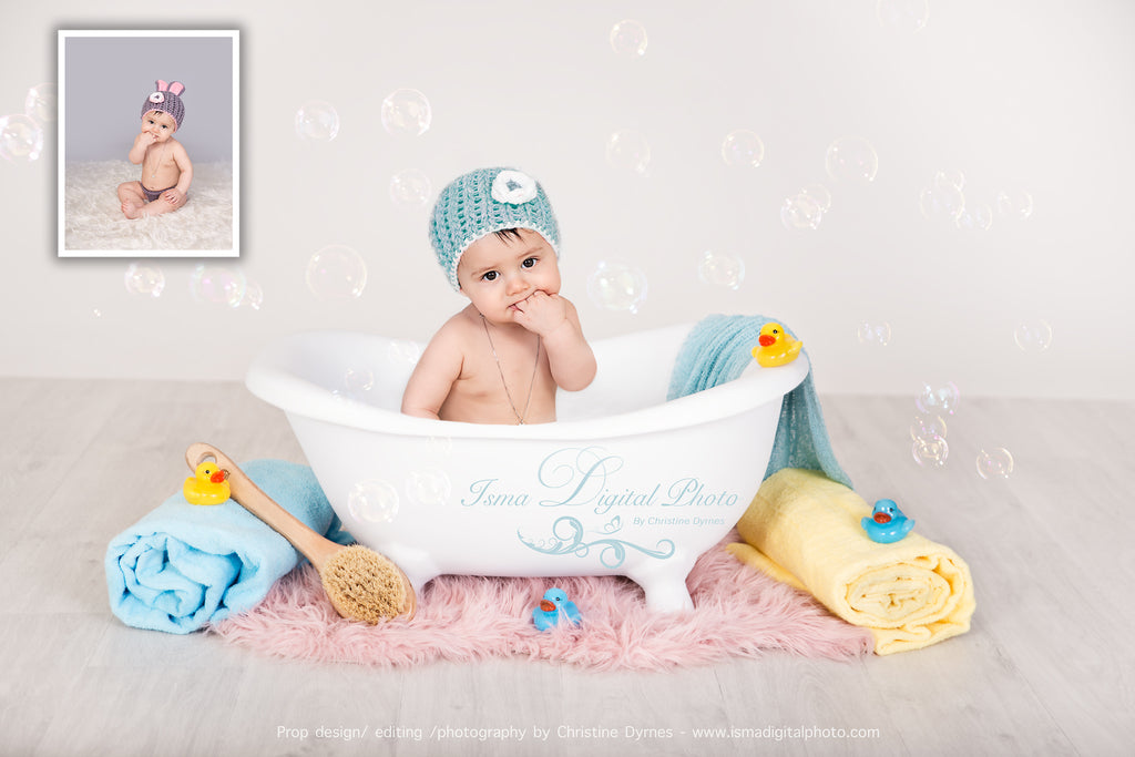 Baby Bathtub - Digital backdrop /background - psd with layers – Isma  Digital Pphoto