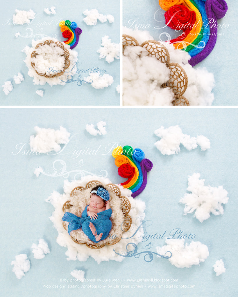 Rainbow baby - Digital backdrop /background - psd with layers ...