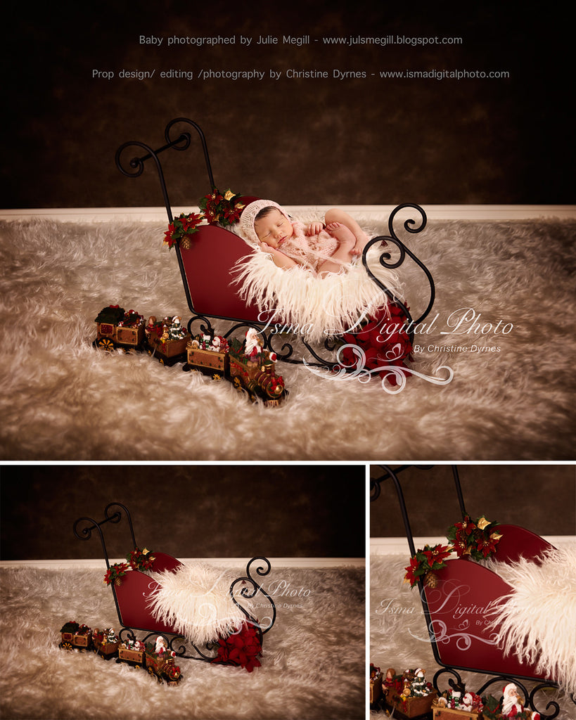 Christmas Sleigh With Dark Background - Beautiful Digital background b –  Isma Digital Pphoto
