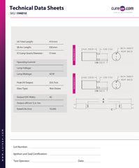 technical data sheet for SPDI brand replacement for Steril-Aire 20000100 uv light bulb