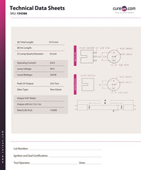 Tds pour remplacement compatible pour ampoule wedeco elr30