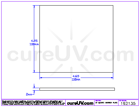 Gandinnovations Jeti 1224 compatible UV quartz plate drawing