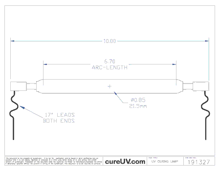 Lampe UV - Extrémité Métallique - Système UV MetalBox - MB426