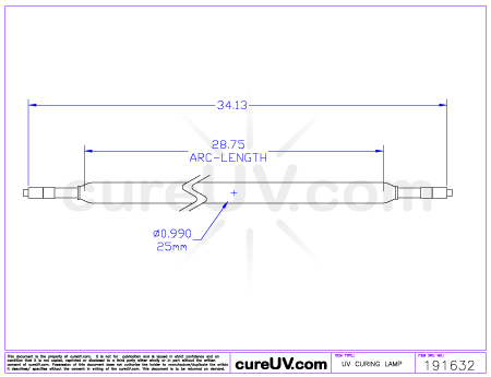 Lampe de recherche UV - Dessin numéro de pièce OEM 2830S