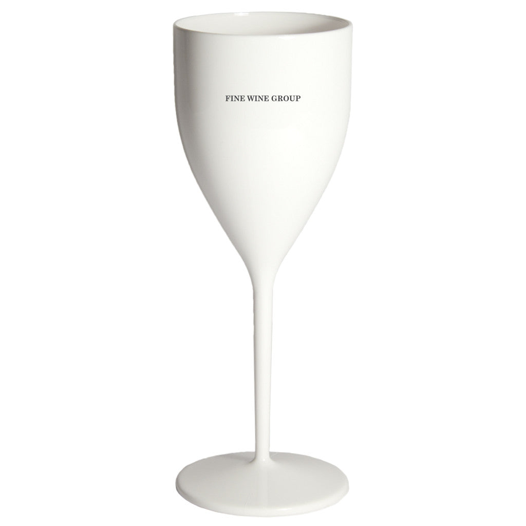 black plastic wine goblets