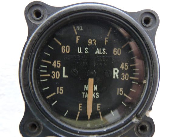 Fuel Quantity Indicator, Main Tanks, P-38 Lightning, General Electric ...