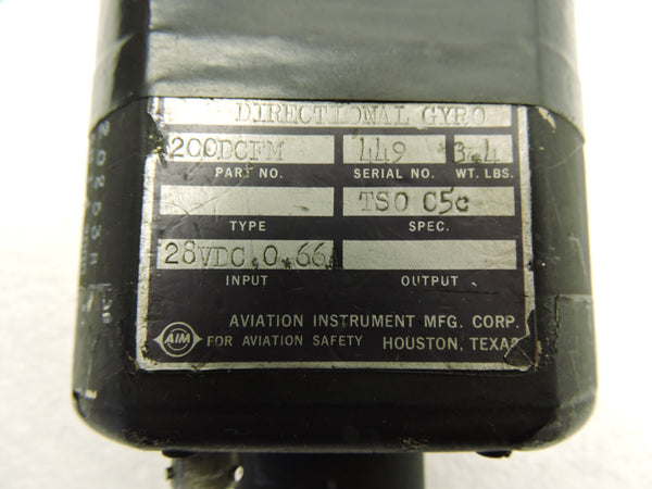 Directional Gyro, Aircraft Instrument Manuf., 200DCFM – AeroAntique