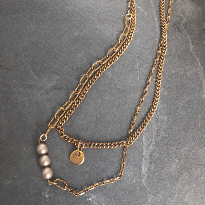 Layla Necklace – Guilded Grey