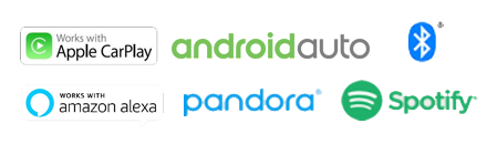 CarPlay, Android Auto, Bluetooth, Works With Alexa, Spotify, Pandora