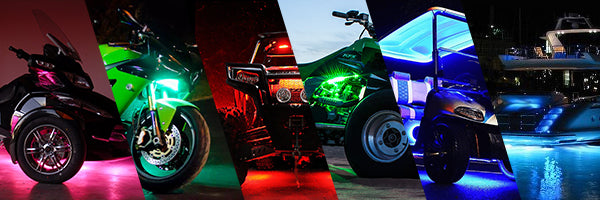 Multi colored lights for powersports