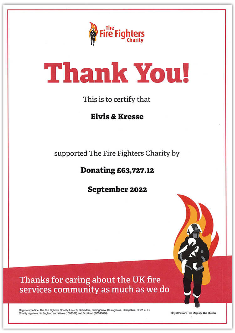 Fire Fighters Charity Donation